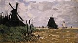 Claude Monet Windmill at Zaandam 2 painting